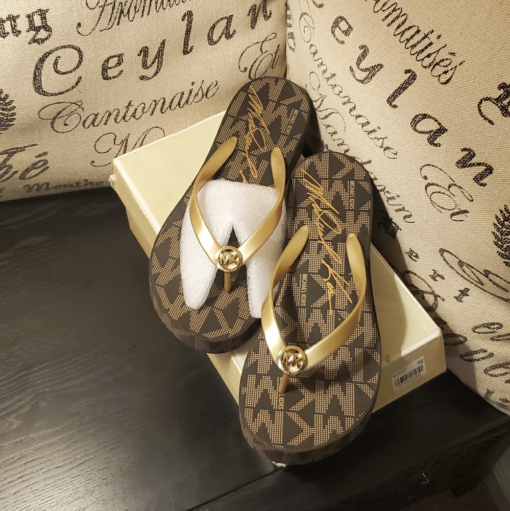 Michael Kors wedge flip flop